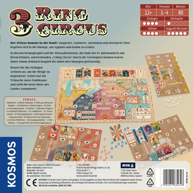 Kosmos 3 Ring Circus 80 min Επιτραπέζιο παιχνίδι Στρατηγικής