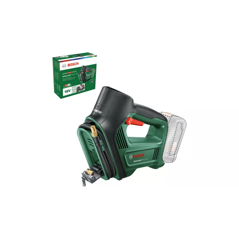 Bosch UniversalPump 18V 0603947100 ασύρματη αντλία αέρα, έως 10 bar, χωρίς μπαταρία και φορτιστή, πράσινο/μαύρο