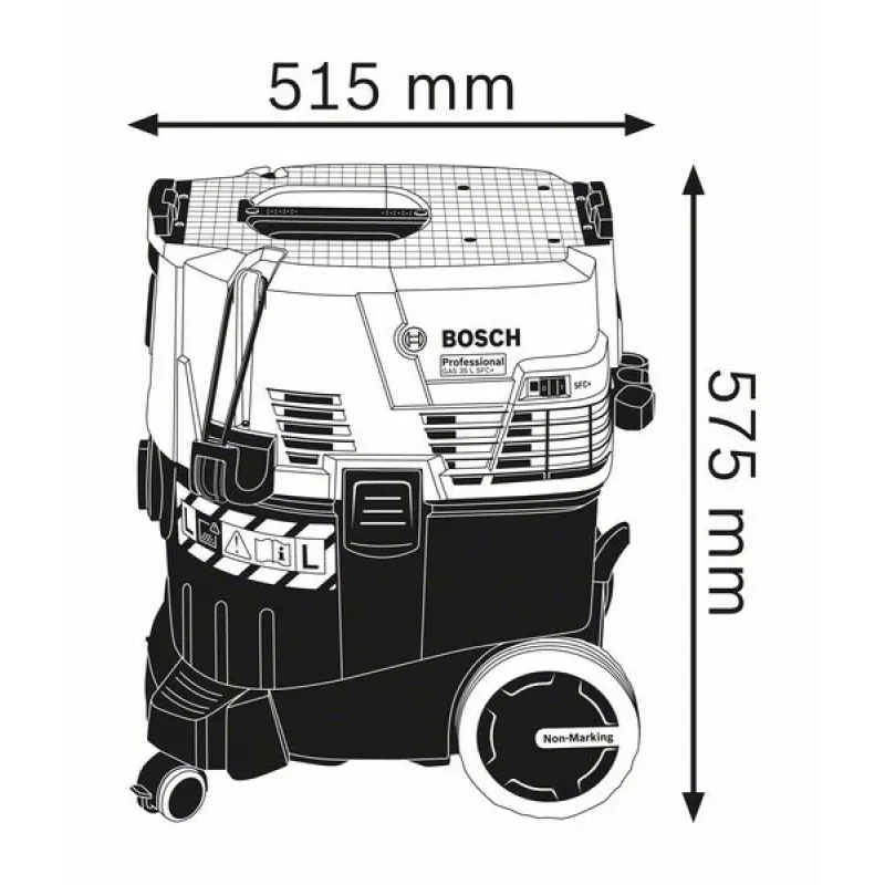 Bosch GAS 35 L SFC+ Professional Μαύρο, Μπλε 1200 W