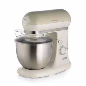Ariete 1588 Vintage Mixer, πλανητικός μίξερ για ψωμί, πίτσα, κέικ και ζαχαροπλαστική, χωρητικότητα 5,5 L, 7 ταχύτητες, 2400 Watt, παστέλ μπεζ