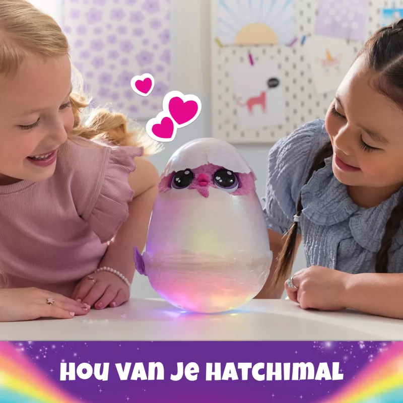 Hatchimals Alive Mystery Hatch Pufficorn Spinmaster μπαταρία AA ροζ λευκό