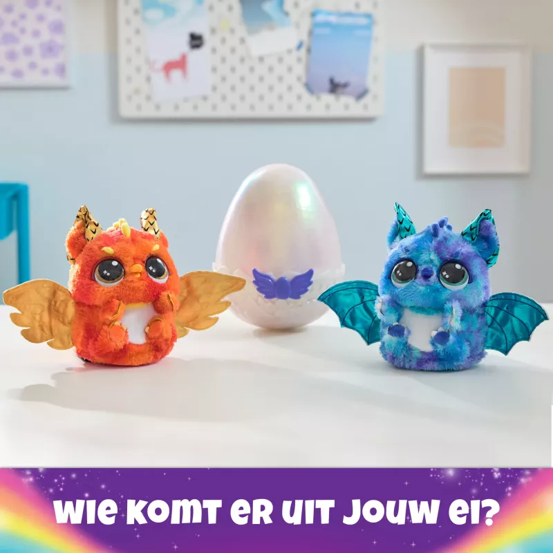 Hatchimals Alive Mystery Hatch Draggle Spinmaster ροζ λευκό AA