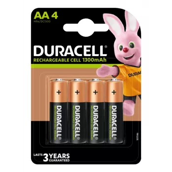 Duracell 4 LR06 1300mAh Επαναφορτιζόμενη μπαταρία Νικελίου-Μετάλλου Υδριδίου (NiMH)
