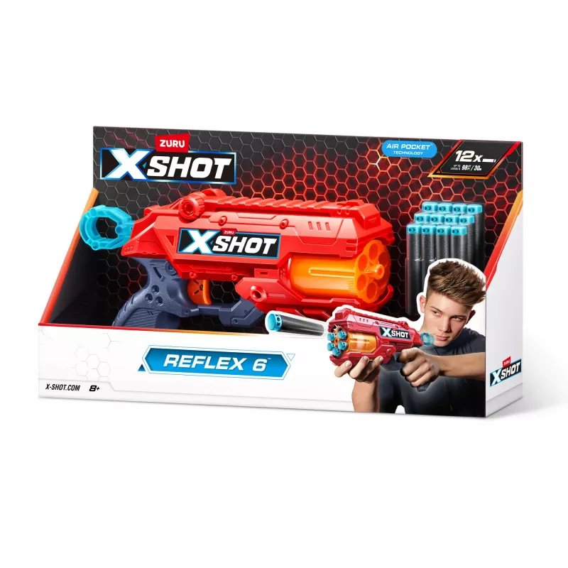 ZURU XSHOT Excel Reflex 6 εκτοξευτής βελών με βέλη