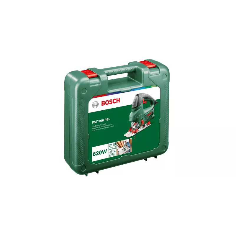 Bosch PST 900 PEL εργαλείο κοπής σχημάτων (σέγα) με αιωρούμενη κίνηση, 620 W, διαδρομή 23 mm, με βαλίτσα, πράσινο/μαύρο