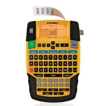 DYMO RHINO 4200 βιομηχανικός εκτυπωτής ετικετών | πληκτρολόγιο QWERTZ και hotkeys εξοικονόμησης χρόνου | ανθεκτικός εκτυπωτής ετικετών για εργοτάξια και βαριές εργασίες ετικετών