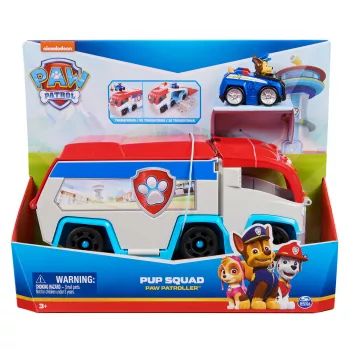 Σετ οχημάτων Spin Master PAW Patrol Pup Squad Patroller Team Vehicle με συλλεκτικό αυτοκίνητο Chase, από 3 ετών, πλαστικό, πολύχρωμο