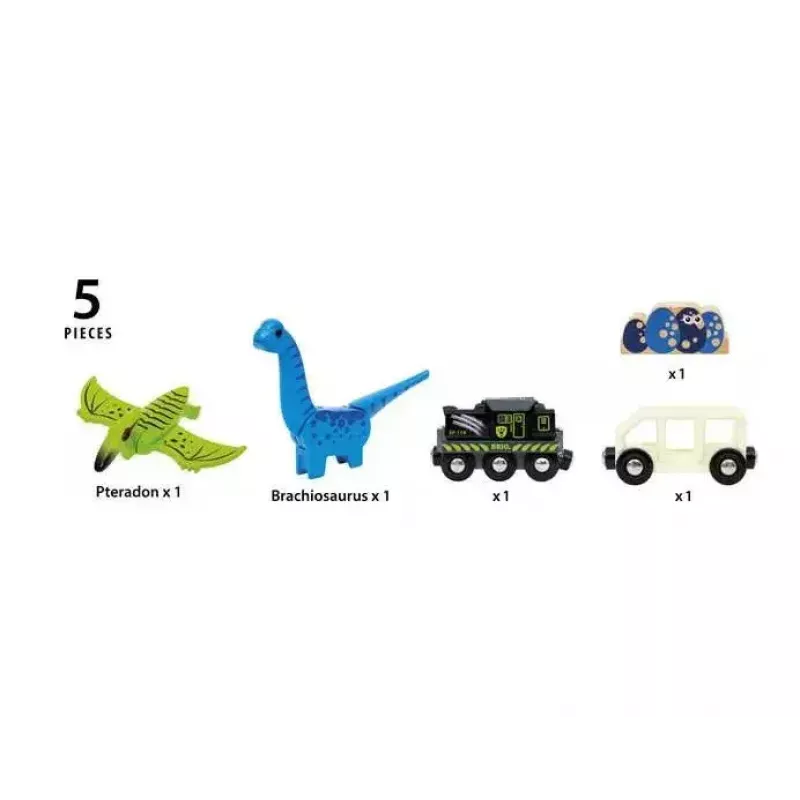 Τρένο BRIO Dinosaur Battery Train Πολύχρωμο Ξύλο 3+