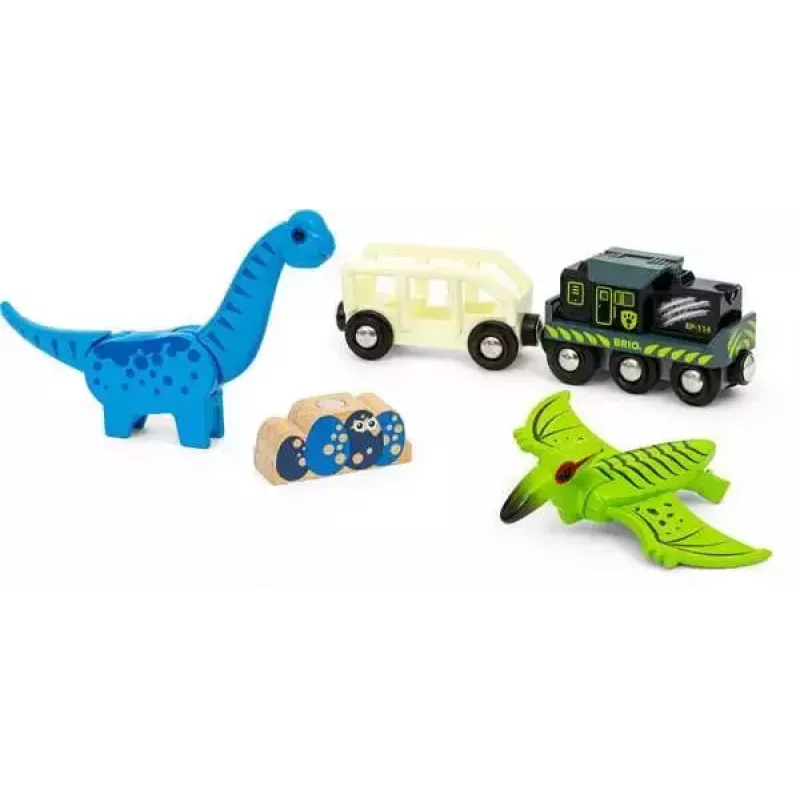 Τρένο BRIO Dinosaur Battery Train Πολύχρωμο Ξύλο 3+