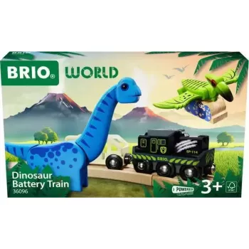 Τρένο BRIO Dinosaur Battery Train Πολύχρωμο Ξύλο 3+