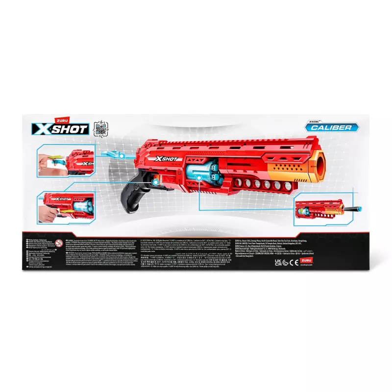 ZURU XSHOT Excel 36675 Caliber εκτοξευτής βελών, εμβέλεια 27 m
