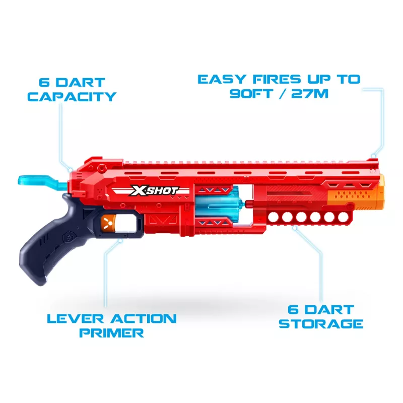 ZURU XSHOT Excel 36675 Caliber εκτοξευτής βελών, εμβέλεια 27 m