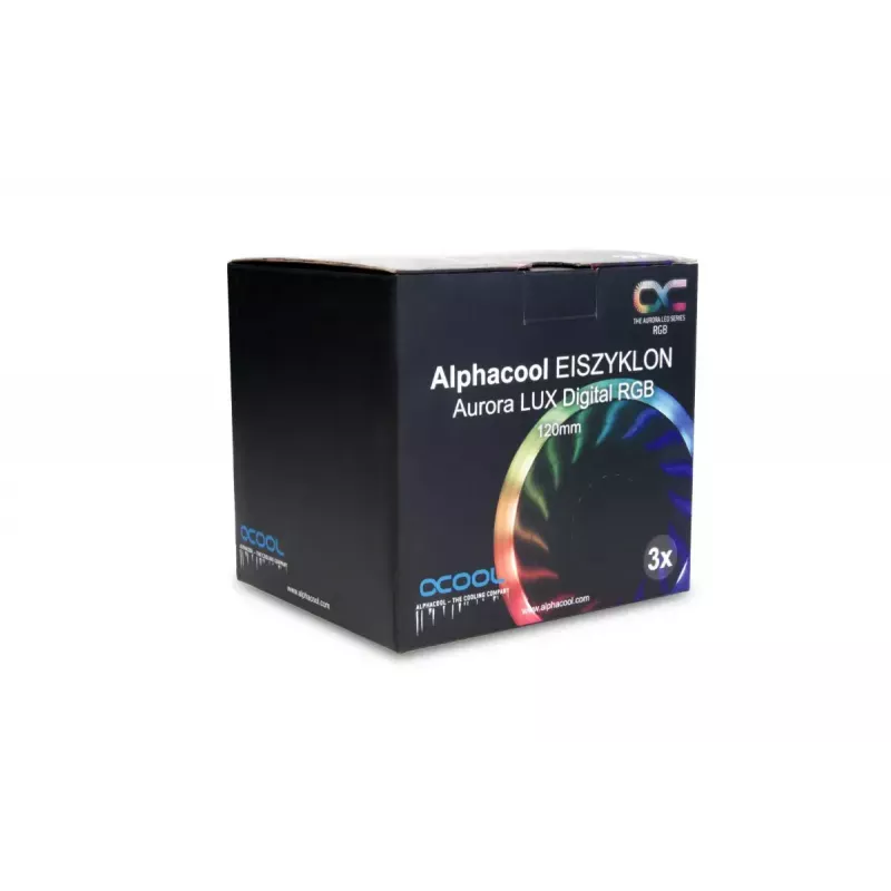 Ανεμιστήρας Alphacool Eiszyklon Aurora LUX Digital RGB 12 cm διαφανές