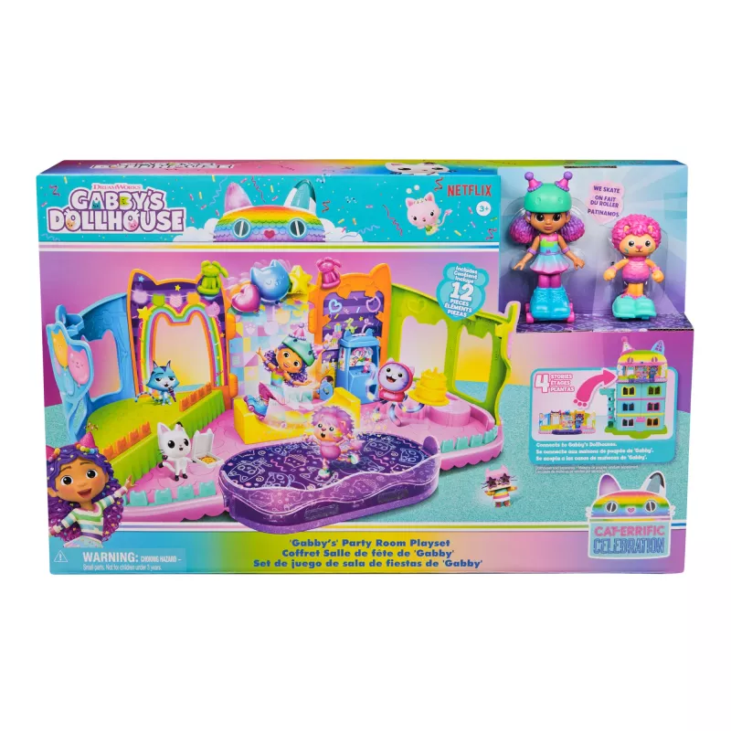 Δράση/Περιπέτεια Spinmaster Gabby's Dollhouse Gabbys Partyraum Πολύχρωμο