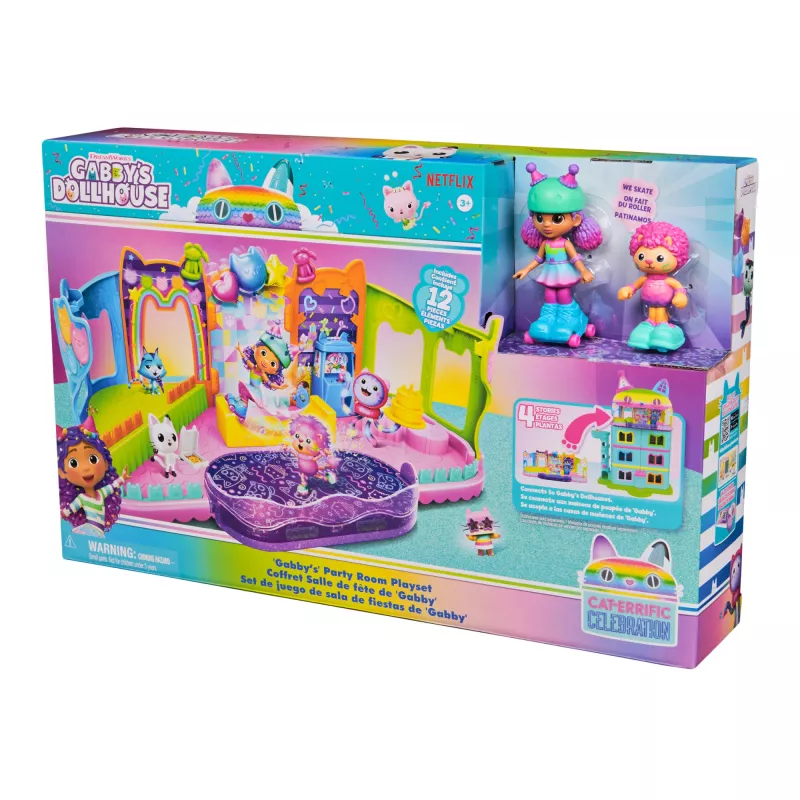 Δράση/Περιπέτεια Spinmaster Gabby's Dollhouse Gabbys Partyraum Πολύχρωμο