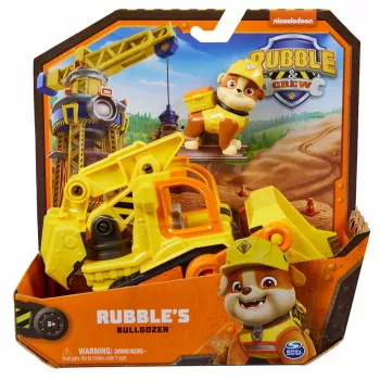 Παιχνίδι μπουλντόζα Spinmaster Rubble’s Bulldozer – κατασκευή από πλαστικό, για παιδιά από 3 ετών, μαύρο/πορτοκαλί/κίτρινο