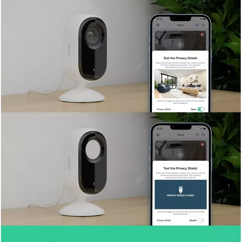 IP κάμερα ασφαλείας Arlo Essential 2K Indoor Security Camera 2 τεμ. ασύρματη εσωτερικού χώρου