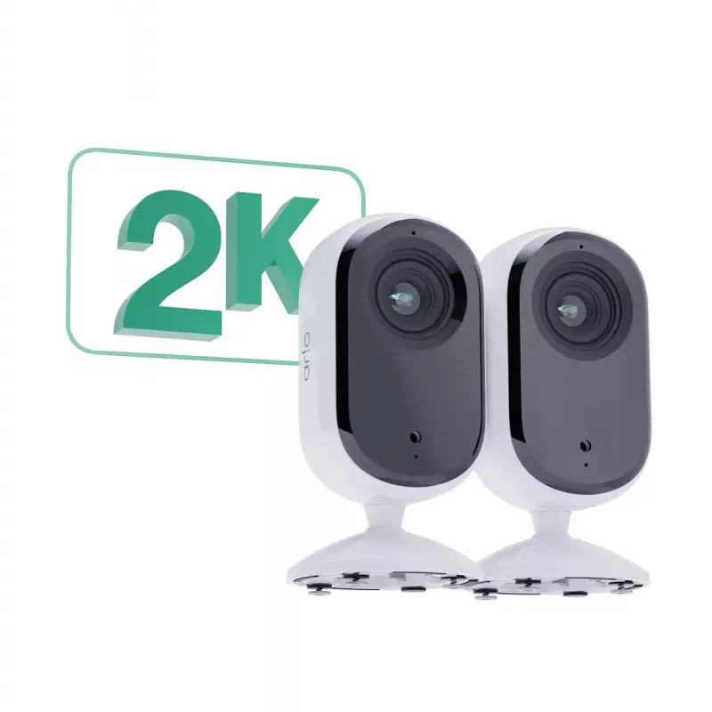 IP κάμερα ασφαλείας Arlo Essential 2K Indoor Security Camera 2 τεμ. ασύρματη εσωτερικού χώρου