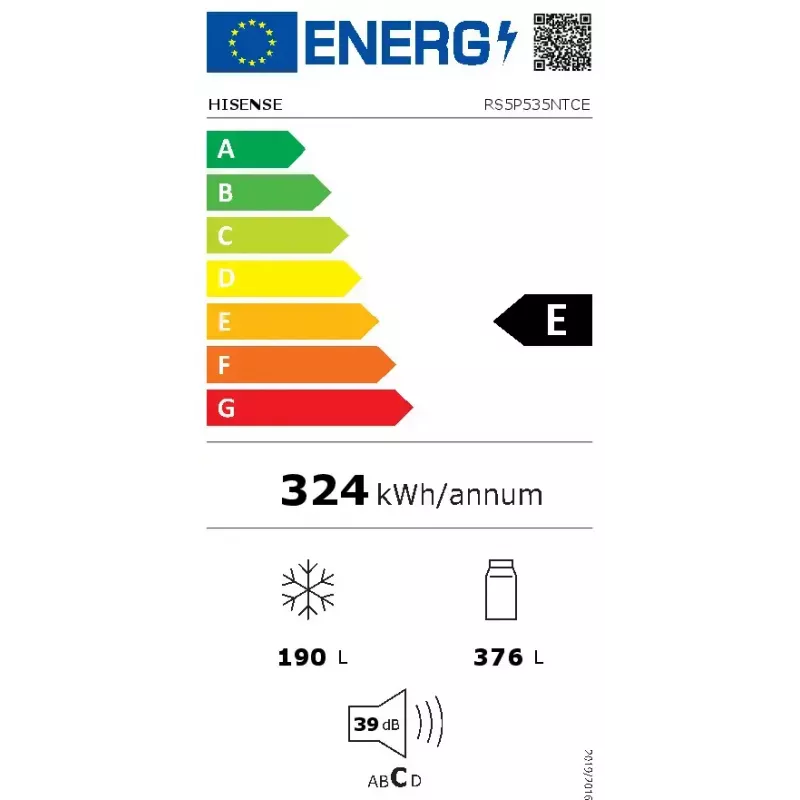 Hisense Side by Side RS5P535NTCE BK065B