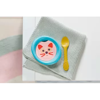 BABY born Σετ ταΐσματος – Αξεσουάρ ταΐσματος κούκλας με εικόνες γευμάτων που ενεργοποιούνται με νερό