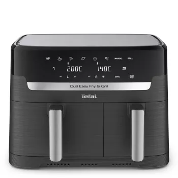 Tefal Dual Easy Fry & Grill EY905B Διπλή 8,3-L Αυτόνομη 2700 W Φριτέζα θερμού αέρα Γκρι