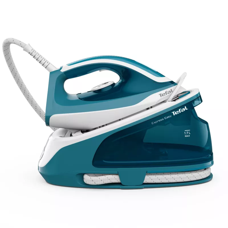 Tefal Express Easy SV6131E0 σταθμός σιδερώματος ατμού, 5,8 bar, 120 g/min, εκτόξευση ατμού 350 g/min, 1,7 l, αυτόματη απενεργοποίηση, λευκό/τιρκουάζ