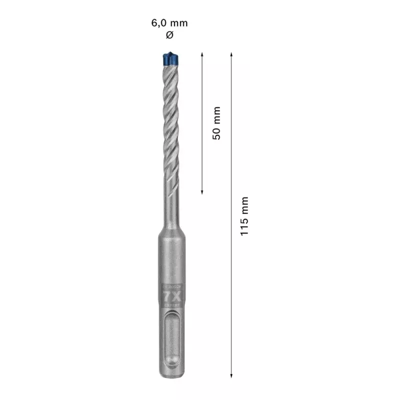 Τρυπάνι Bosch SDS plus-7X 6mm 115mm