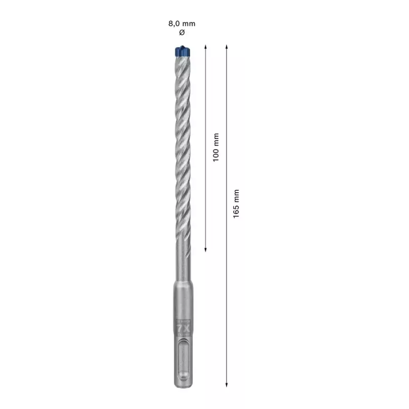 Τρυπάνι Bosch SDS plus-7X 8mm 165mm