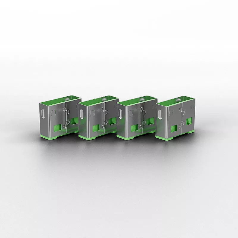 Lindy USB-Port-Blocker (χωρίς κλειδί) – Συσκευασία 10 τεμ., Κωδικός χρώματος: Πράσινο