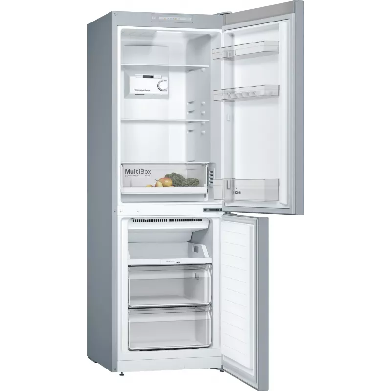 Bosch Serie 2 KGN33NLEB ψυγειοκαταψύκτης, ελεύθερης τοποθέτησης, 279 l, No Frost, E, ανοξείδωτο ατσάλι