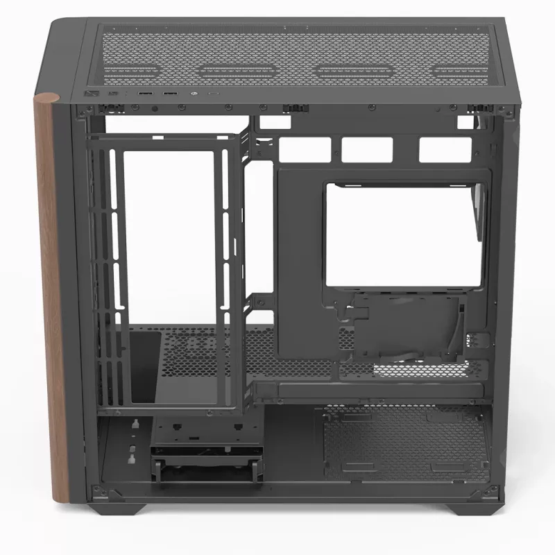 Mini Tower PC Aerocool D301A Μαύρο Ξύλο ATX τροφοδοτικό
