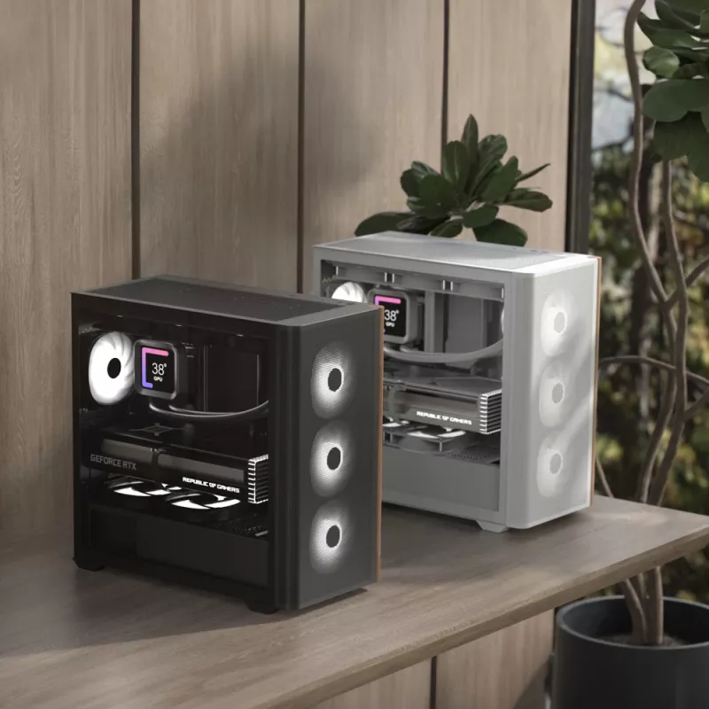 Mini Tower PC Aerocool D301A Μαύρο Ξύλο ATX τροφοδοτικό