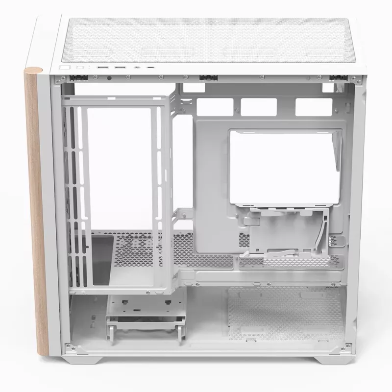 Aerocool D301A Mini Tower Λευκό, Ξύλο