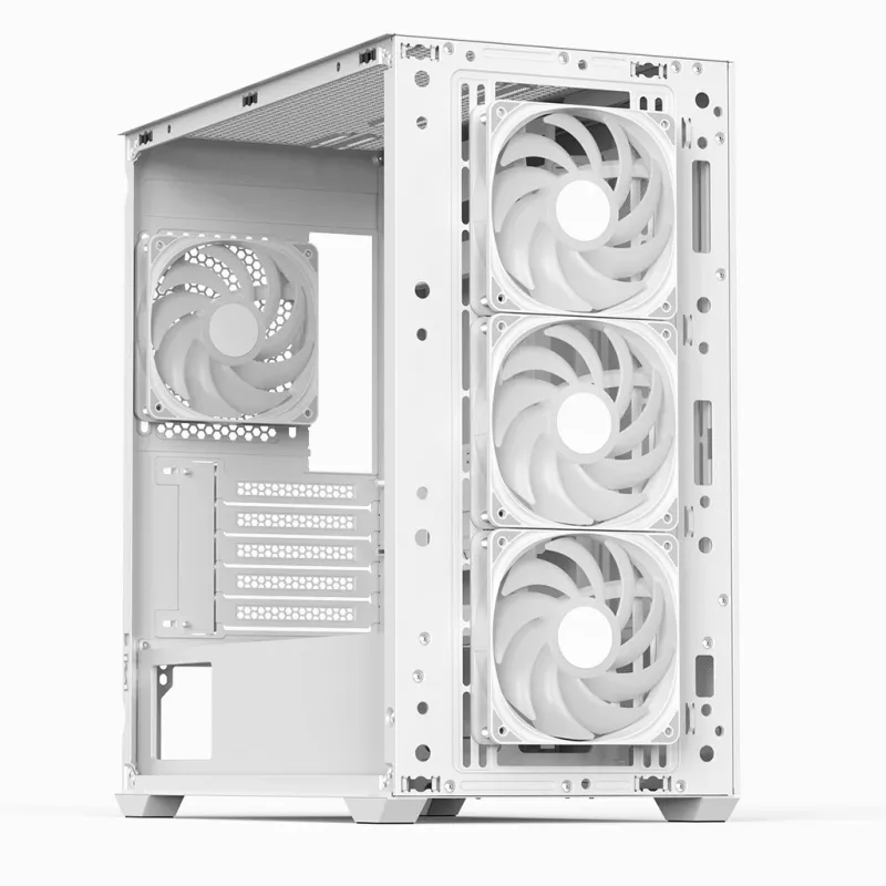 Aerocool D301A Mini Tower Λευκό, Ξύλο