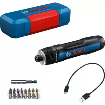 Επαναφορτιζόμενο κατσαβίδι Bosch GO 3 Professional 06019H2201, 3,6 V, 360 σ.α.λ., 1/4 ιντσών, σε μίνι βαλιτσάκι, μπλε/μαύρο