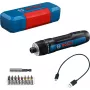 Επαναφορτιζόμενο κατσαβίδι Bosch GO 3 Professional 06019H2201, 3,6 V, 360 σ.α.λ., 1/4 ιντσών, σε μίνι βαλιτσάκι, μπλε/μαύρο