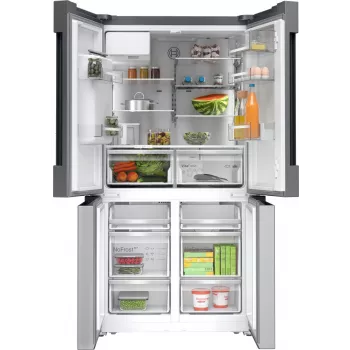 Bosch Serie 6 KFI96APEA ψυγειοκαταψύκτης French Door, 574 l (375 l ψυγείο + 199 l καταψύκτης), ενεργειακή κλάση E, Home Connect, βουρτσισμένο ανοξείδωτο ατσάλι