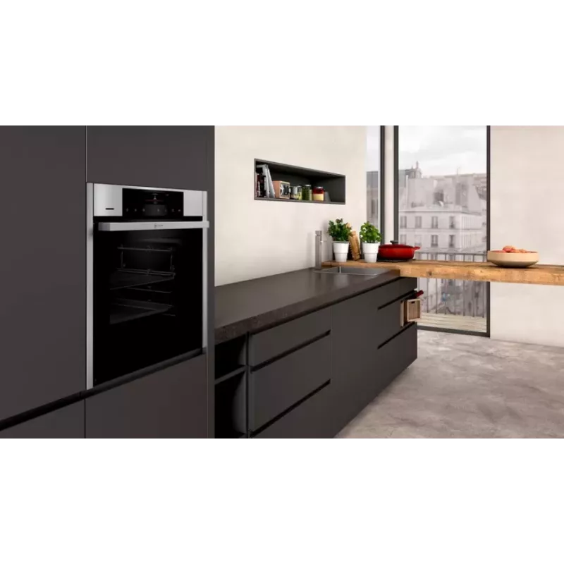 Neff N90 71 L Μαύρο, Ανοξείδωτο χάλυβα