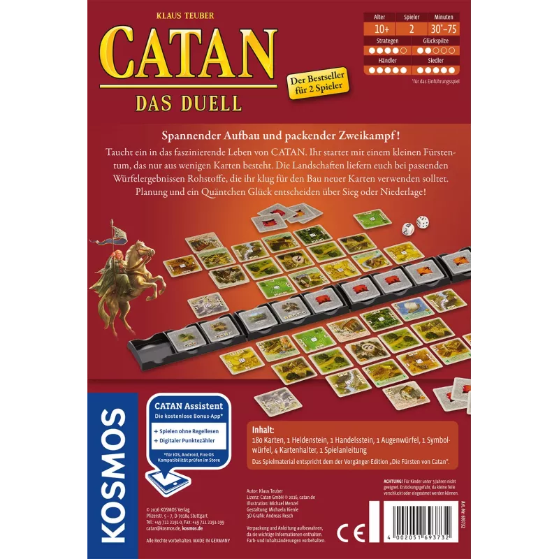 Kosmos CATAN - Das Duell παιχνίδι με κάρτες, 2 παίκτες, 10+ ετών