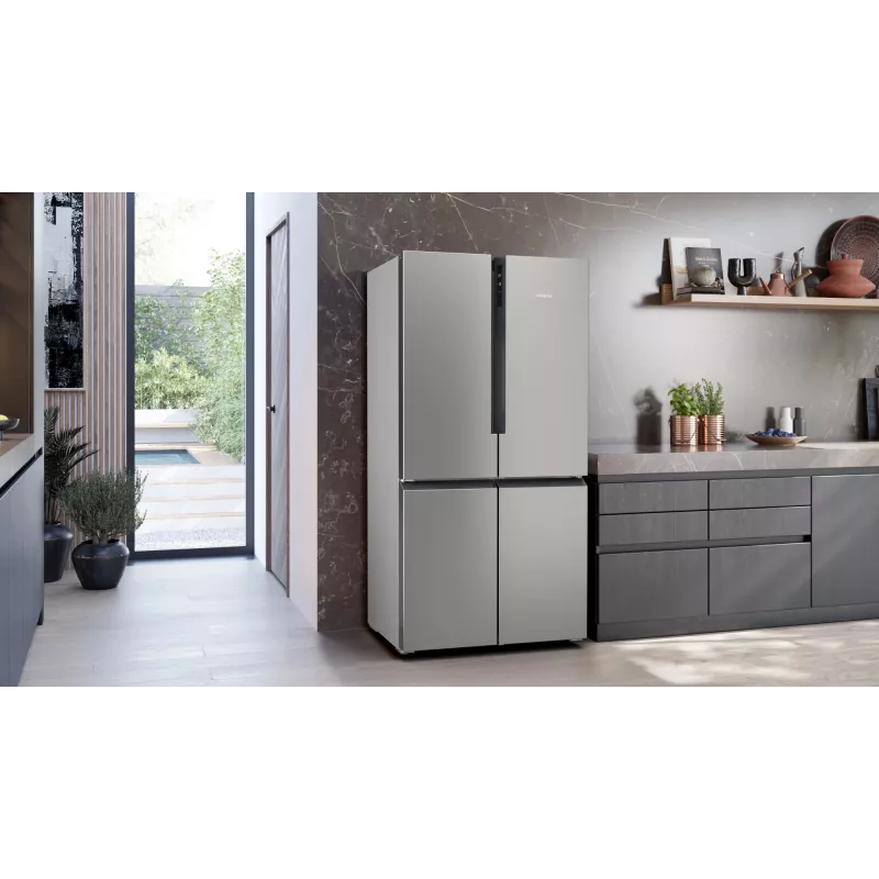 Siemens iQ300 KF96NVPEA ψυγείο side-by-side French Door, 605 l (405 l + 200 l), ασημί
