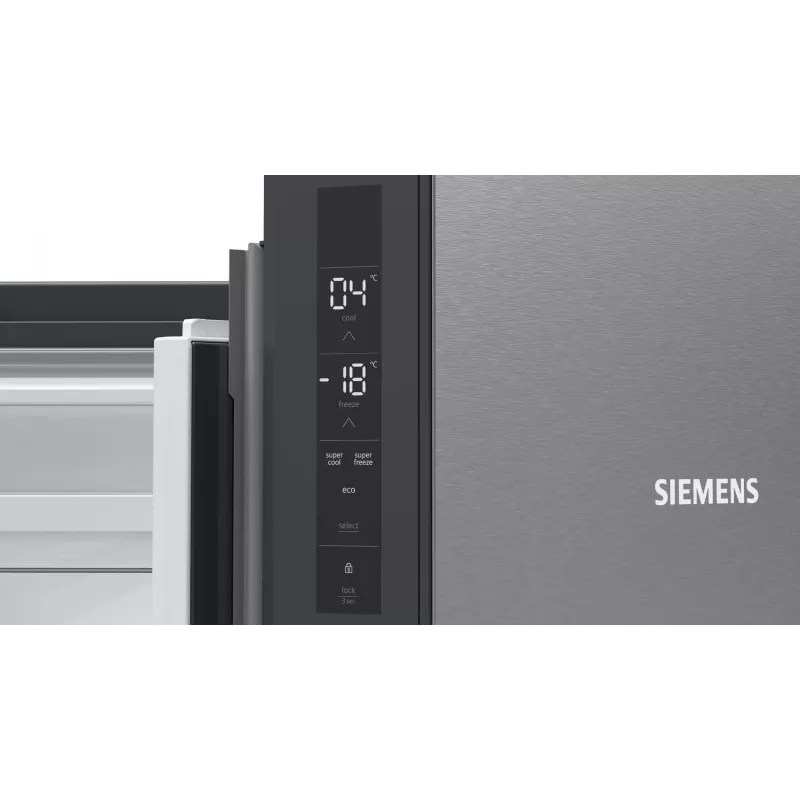 Siemens iQ300 KF96NVPEA ψυγείο side-by-side French Door, 605 l (405 l + 200 l), ασημί