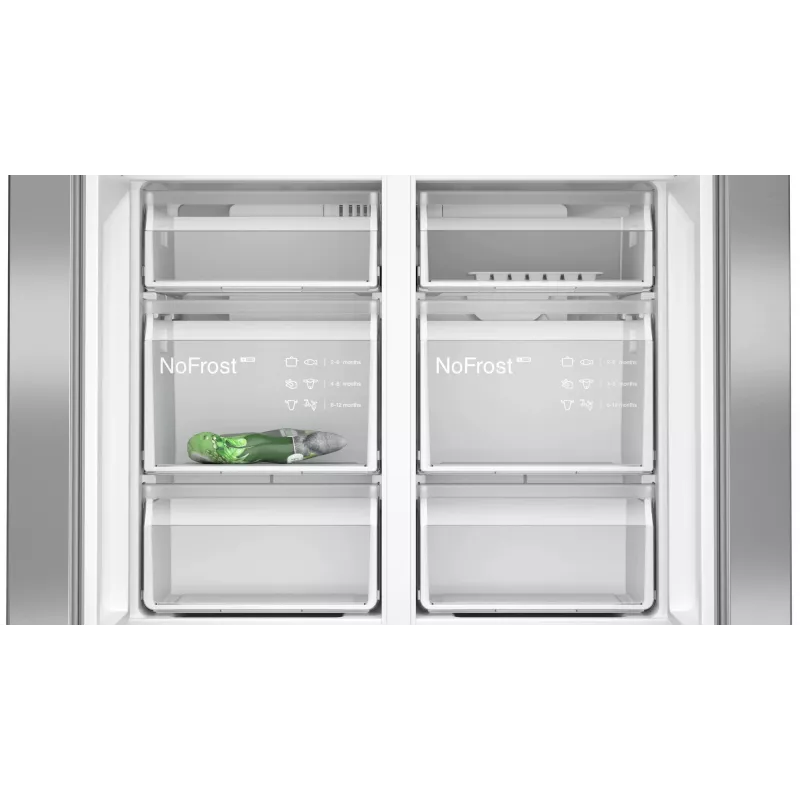 Siemens iQ300 KF96NVPEA ψυγείο side-by-side French Door, 605 l (405 l + 200 l), ασημί