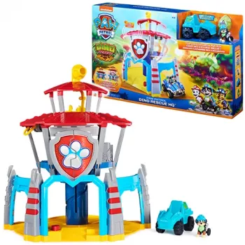 PAW Patrol, Dino Rescue HQ σετ παιχνιδιού με ήχους και αποκλειστική φιγούρα Rex και όχημα