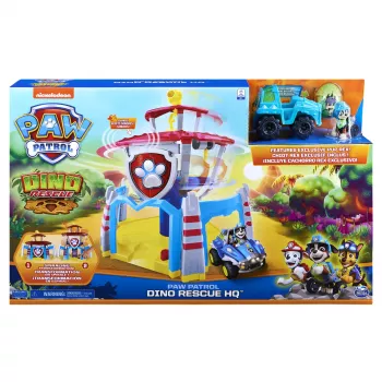 PAW Patrol, Dino Rescue HQ σετ παιχνιδιού με ήχους και αποκλειστική φιγούρα Rex και όχημα