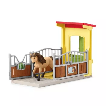 schleich FARM WORLD Πόνι Box με Ισλανδικό επιβήτορα, Φάρμα, Κτίριο, Ζώα φάρμας / Παιχνίδι φάρμας, Στάβλος, Άλογα, 3 ετών, Πολύχρωμο