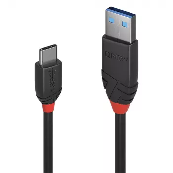 Lindy 1,5m καλώδιο USB 3.2 Type-A σε C, 10Gbps, Black Line, 1,5 m, USB A, USB C, USB 3.2 Gen 1 (3.1 Gen 1), 10 Gbit/s, μαύρο