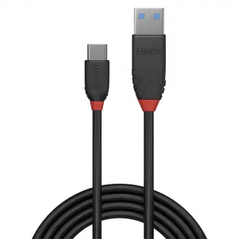 Lindy 1,5m καλώδιο USB 3.2 Type-A σε C, 10Gbps, Black Line, 1,5 m, USB A, USB C, USB 3.2 Gen 1 (3.1 Gen 1), 10 Gbit/s, μαύρο