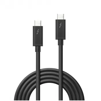 Lindy Καλώδιο Thunderbolt 3 1m, παθητικό, βύσμα αρσενικό, βύσμα αρσενικό, 1 m, 20 Gbit/s, μαύρο, 60 W