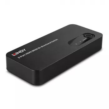 Lindy 38339 αμφίδρομος διακόπτης HDMI 2.1 8K60 2 θυρών, HDR, μαύρος