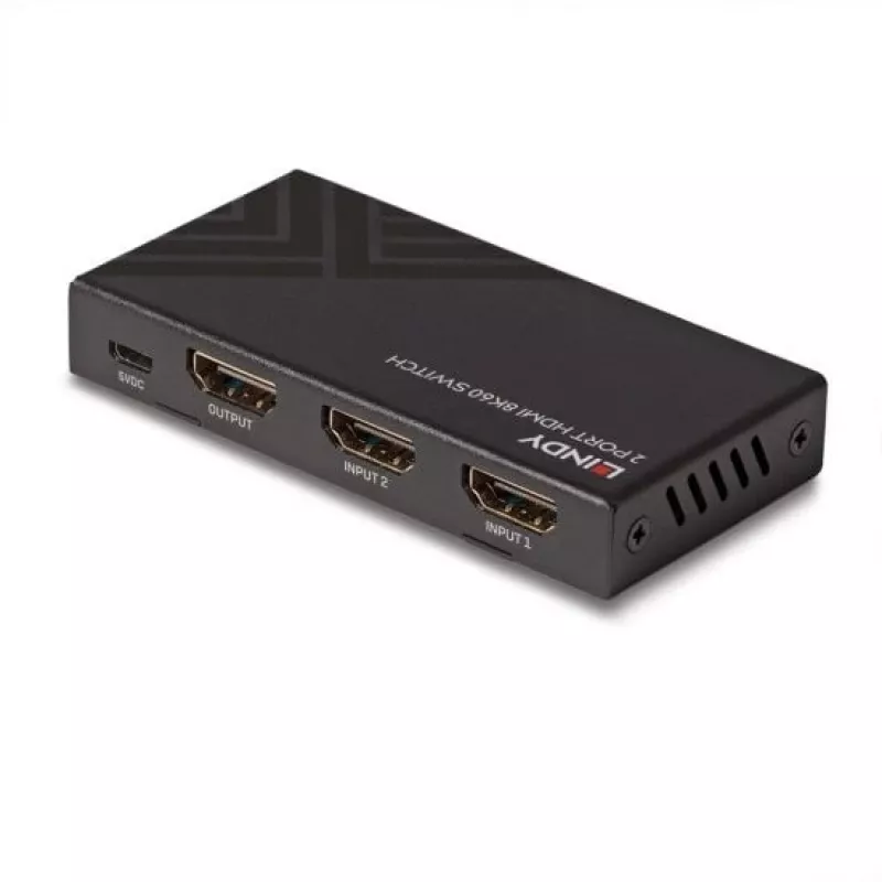 Διακόπτης HDMI Lindy 2 θυρών HDMI 8K60